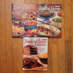 3 Taste of Home Cookbook 02 04 06 ANNUAL RECIPES Gift Kitchen Decor Hardcover